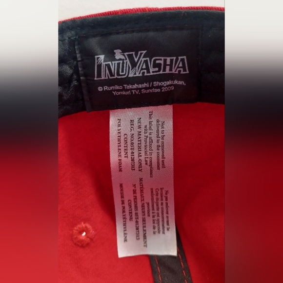 Inuyasha 2009 Sit Boy! Embroidered Adjustable Red Buckle Hat Cap Hot Topic * New - Picture 6 of 9